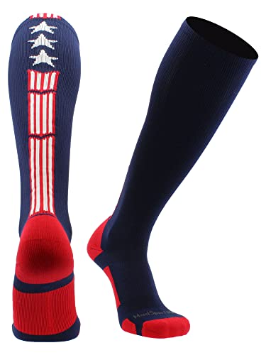 【中古】【未使用・未開封品】(Large, Navy/Red/White 2.0) - MadSportsStuff Patriot USA Flag Stars ..