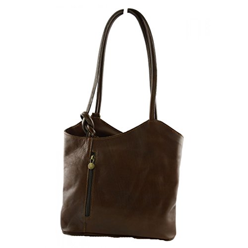 【中古】【未使用 未開封品】Made In Italy Genuine Leather Shoulder Bag Color Dark Brown - Woman Bag