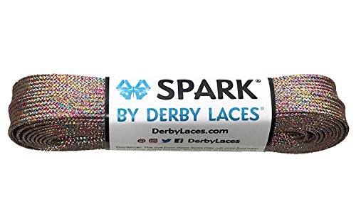 【中古】【未使用・未開封品】(54 Inch / 137 cm) - Rainbow Mirage SPARK Skate Lace - Derby Laces f..