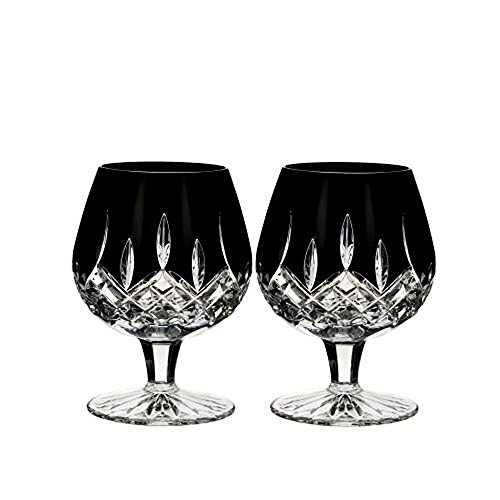 【中古】【未使用・未開封品】(None, Black) - Waterford Lismore Black Brandy Glasses Set of 2