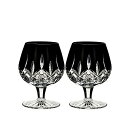 【中古】【未使用 未開封品】(None, Black) - Waterford Lismore Black Brandy Glasses Set of 2