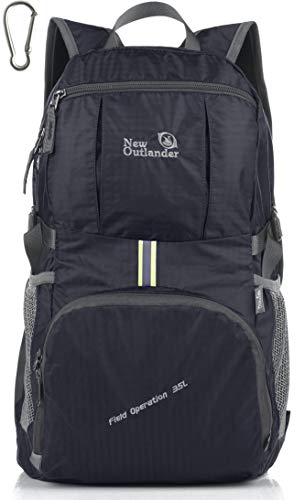 【中古】【未使用 未開封品】Outlander Packable Lightweight Travel Hiking Backpack Daypack (New Black) 141［並行輸入］