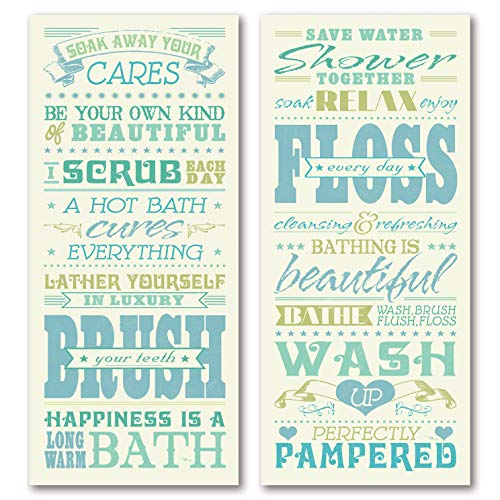 š̤ۡѡ̤ʡLovely Teal Typography Bath and Shower롼륻åby Pel Studi...