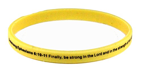 【中古】【未使用・未開封品】8260005のセット3?GodStrong Ephesians 6?: 10???11シンシリコンブレスレットバンド6?mmサイズ