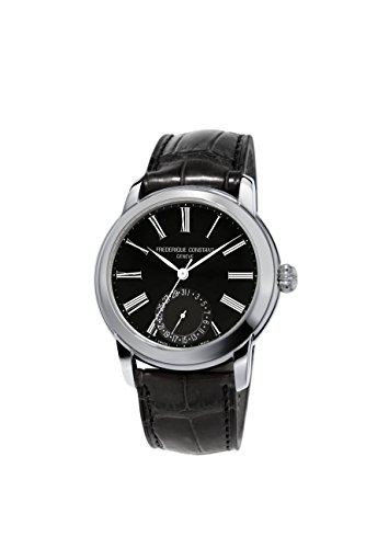 【中古】【未使用・未開封品】Frederique Constant スリムライン クラシック ブラックダイヤル レザーストラップ メンズウォッチ FC-710MB4H6