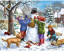 【中古】【未使用・未開封品】Bits and Pieces ? 300ピース大きなピースジグソーパズル 大人用 ? 雪の日に雪だるまを組み立てる ? 300ピー...