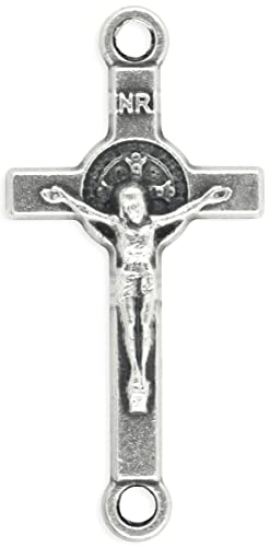 Lot of 12???ベネディクトゥスCrucifix Our Fatherビーズ???Approx 1?"???Made in Italy