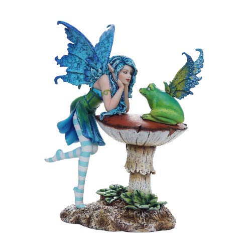 Enchanting Frog Gossip Fairy Collectible Decorative Statue 6.5H Amy Brown
