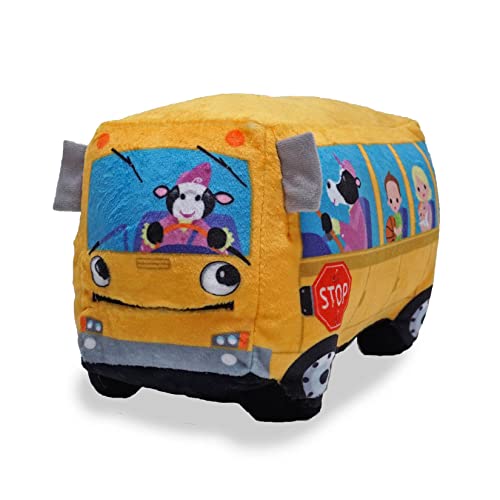 Cuddle Barn Animated Toy Wheelie School Bus Singing Wheels on the Bus