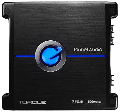 【中古】【未使用・未開封品】Planet Audio TR5000.1D Torque 5000ワット, 1 Ohm Stable Class D Monoblock 車アンプ with リモートサブウーファーコントロール (1500 Watt Mo