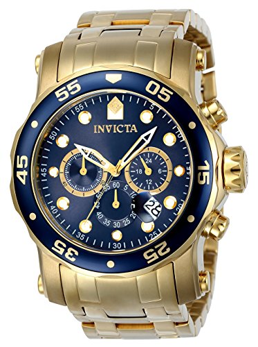 【中古】【未使用・未開封品】Invicta Men's Pro Diver 23651 Gold Stainless-Steel Japanese Chronograph Diving Watch