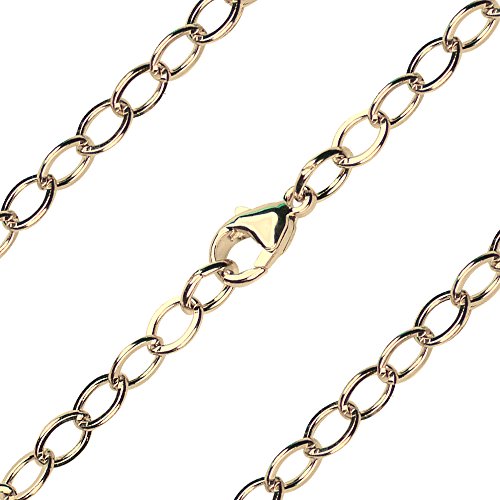 【中古】【未使用・未開封品】8インチ14カラットゴールドFilled Openケーブルフラットブレスレットチェーン