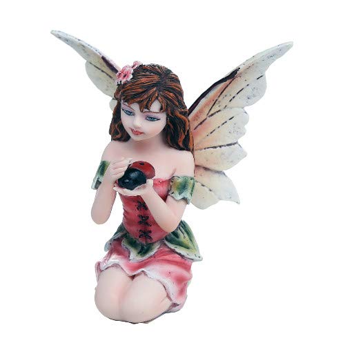 Other - 【中古】【未使用・未開封品】Pacific Giftware フェアリーガーデン フラワーフェアリーとてんとう虫 装飾ミニガーデンオブエンチャントフィギュア 3インチ