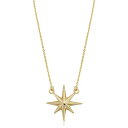 【中古】【未使用・未開封品】Kooljewelry 10k イエローゴールド ノーススター ネックレス (18インチ)