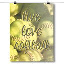 【中古】【未使用・未開封品】InspiredポスターLive Love Softballポスターサイズ8?x 10