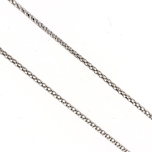 【中古】【未使用・未開封品】シルバーチェーン、18インチシルバーラウンドポップコーンチェーン
