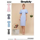 【中古】【未使用・未開封品】Simplicity US8292R5 レディース フレアスリーブドレス 裁縫パターン 14-16-18-20-22
