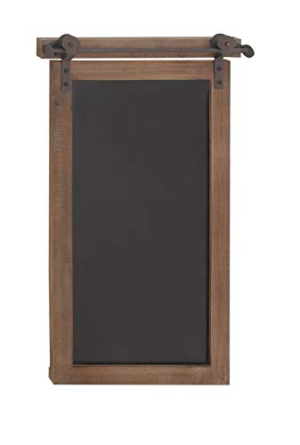 【中古】【未使用・未開封品】デコ79 84252長方形の木と金属の黒板、28"×16"、ブラウン/ブラック