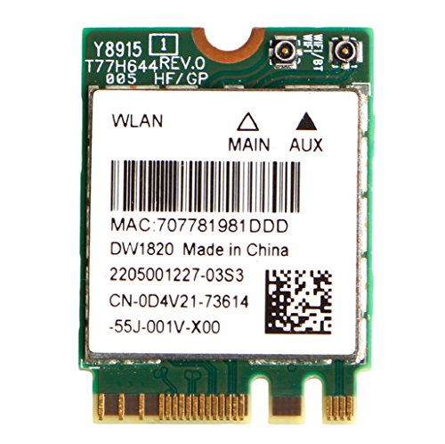 【中古】【未使用・未開封品】Andiny DELL DW1820 WLAN WiFi ワイヤレス 802.11AC NGFF ミニ WLAN WiFiカード QCNFA344A D4V21