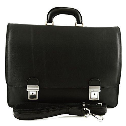 【中古】【未使用・未開封品】Made In Italy Genuine Leather Business Bag Color Black - Business Bag