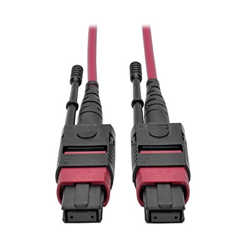 MTP/MPO MULTIMODE PATCH CABLE, 12 FIBER, 40 GBE, 40GBASE-SR4, OM4 PLENUM-RATED (