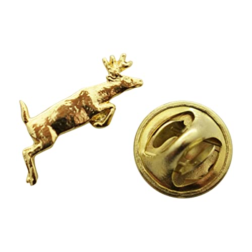【中古】【未使用・未開封品】リーピング鹿ミニピン~ 24?Kゴールド~ミニチュアラペルピン~サラのTreats & Treasures