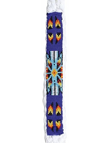 乐天商城 - 【中古】【未使用・未開封品】(White/Royal) - Professional`S Choice Cowboy Braided and Beaded Halter with a 10 Lead