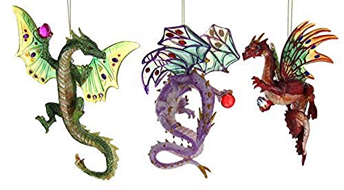 【中古】【未使用・未開封品】Dragonsクリスタルの洞窟装飾( Set of 3?) Issue # 12、ルビー、翡翠&シャドウフライト