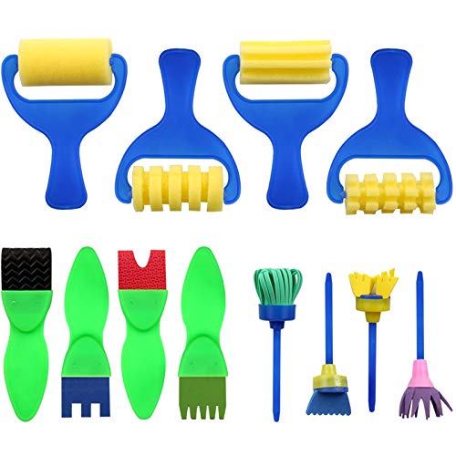 【中古】【未使用・未開封品】[YGDZ]YGDZ Top Quality 12 Pack Early Learning Mini Flower Sponge Painting Brushes Craft Brushes Set for Kids Shipping [並行輸入品]