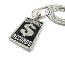 【中古】【未使用・未開封品】Shiny Jewelers USA メンズ アイスアウト ヒップホップ シルバーまたはゴールドキャッシュマネーレコードペンダント フランコチェーンネックレス