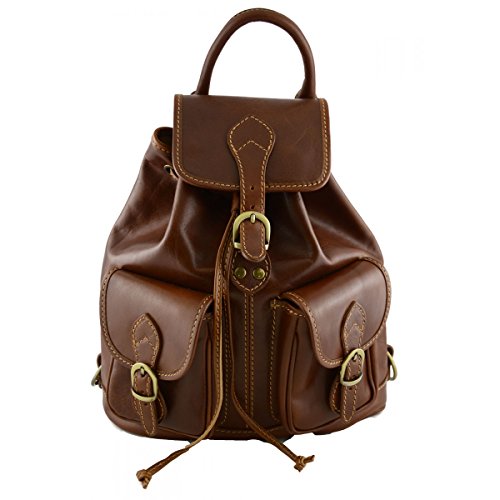 š̤ۡѡ̤ʡMade In Italy Genuine Leather Backpack, 2 Front Pockets ...