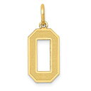 【中古】【未使用・未開封品】Jewels By Lux 14K イエローゴールド ミディアム サテン 数字 0 チャーム