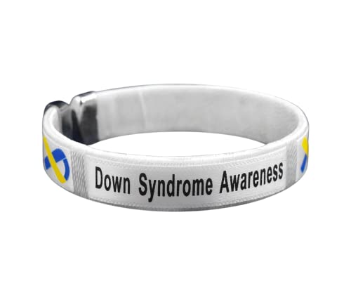 Down Syndrome Awarenessブルー&イエローリボンブレスレット( 1ブレスレット???小売) グリーン