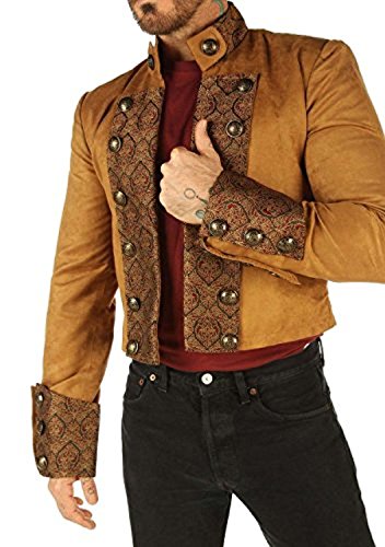 【中古】【未使用・未開封品】Leatherotics TanブラウンコットンゴシックMilitaryメンズジャケットトッ..