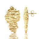 【中古】【未使用・未開封品】lovebling 10?Kイエローゴールドナゲットイヤリング(0.64?CM x 0.39?