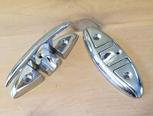 【中古】【未使用・未開封品】Marine Part Depot ステンレススチール 折りたたみ式クリート2個 6インチ