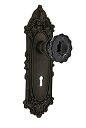【中古】【未使用・未開封品】Nostalgic Warehouse 727447 ビクトリアンプレート キーホール付き プライバシー クリスタル ブラック ガラ...