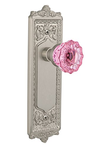 【中古】【未使用・未開封品】Nostalgic Warehouse 724499 Egg & Dart Plate Privacy Crystal Pink Gla..