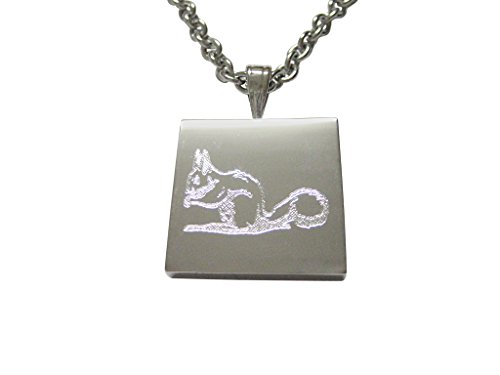 【中古】【未使用・未開封品】Silver Toned Etched Squirrelネックレス