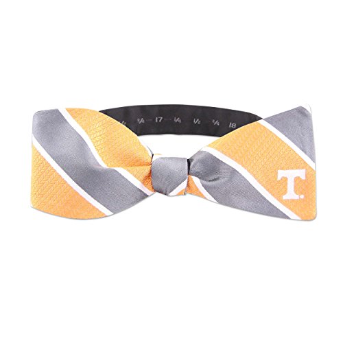 【中古】【未使用・未開封品】NCAAメンズ織りシルクストライプロゴ蝶ネクタイ1 One Size オレンジ