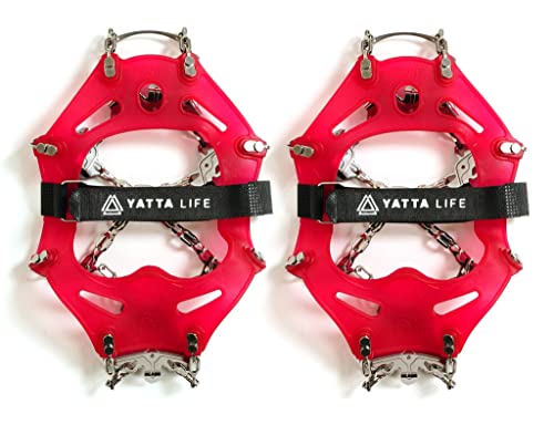 Yatta Life Heavy Duty Microspikes 14-spikes Iceグリップ雪Cleats Footwear Cramponsのウォーキング、ジョギング、またはハイキングon雪と氷