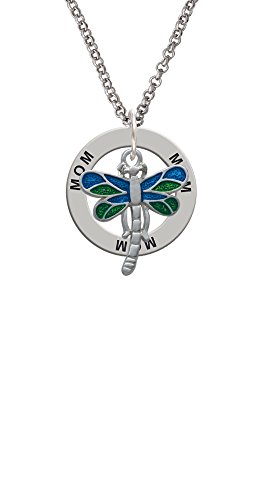 【中古】【未使用・未開封品】ドラゴンフライwithグリーン&ブルーWings???Mom Affirmationリングネックレス