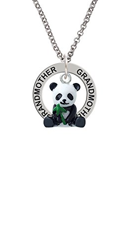 【中古】【未使用・未開封品】樹脂Panda Bear???祖母Affirmationリングネックレス(4.0)