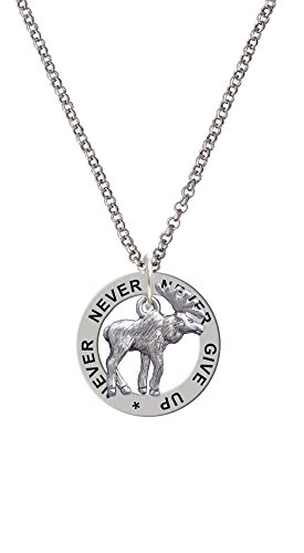 【中古】【未使用・未開封品】Silvertoneムース???Never Give Up Affirmationリングネックレス