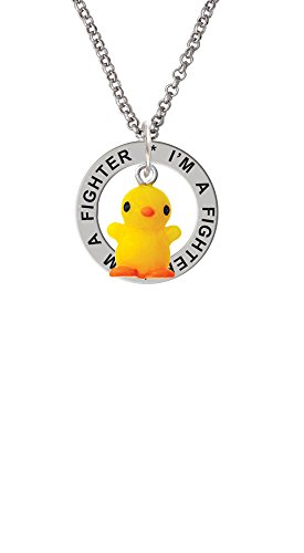 【中古】【未使用・未開封品】樹脂イエローChick???私はA Fighter Affirmationリングネックレス