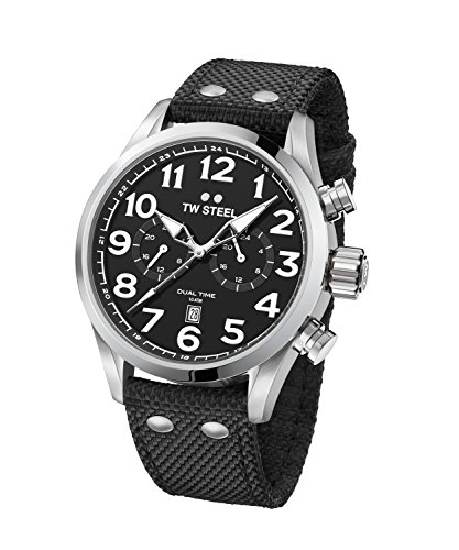 【中古】【未使用・未開封品】TW Steel Men 's Volante ' Quartzステンレススチールand Nylon Dress Watch , Color : Black ( Model : vs7?)(4)