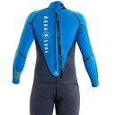 【中古】【未使用・未開封品】Aqua Lung メンズ AquaFlex 5mm バックジップ ジャンプスーツ M L - グレー/ブルー
