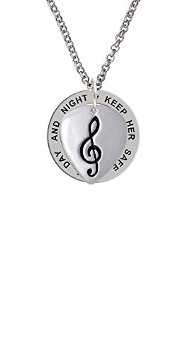 【中古】【未使用・未開封品】大きなト音記号on Guitar Pick???Keep HerセーフAffirmationリングネックレス