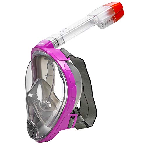【中古】【未使用・未開封品】HEAD Vu Dry Full Face Snorkeling Mask (X Small/Small, Pink)