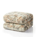 【中古】【未使用・未開封品】TacheブラウンRussian Lynx FauxファーThrow Blanket 90X90 ゴールド